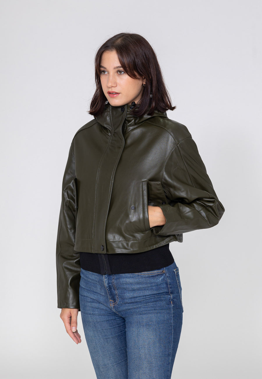 BLOUSON AVIATEUR GIANINA BOMBER-CREAM