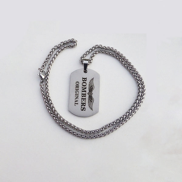 COLLIER PLAQUE MILITAIRE